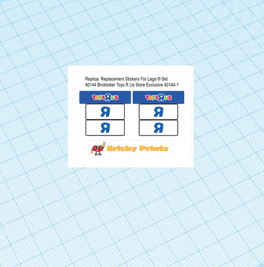 Replica Replacement sticker set: Bricktober Toys R Us Store (2015 Toys R Us Exclusive) 40144