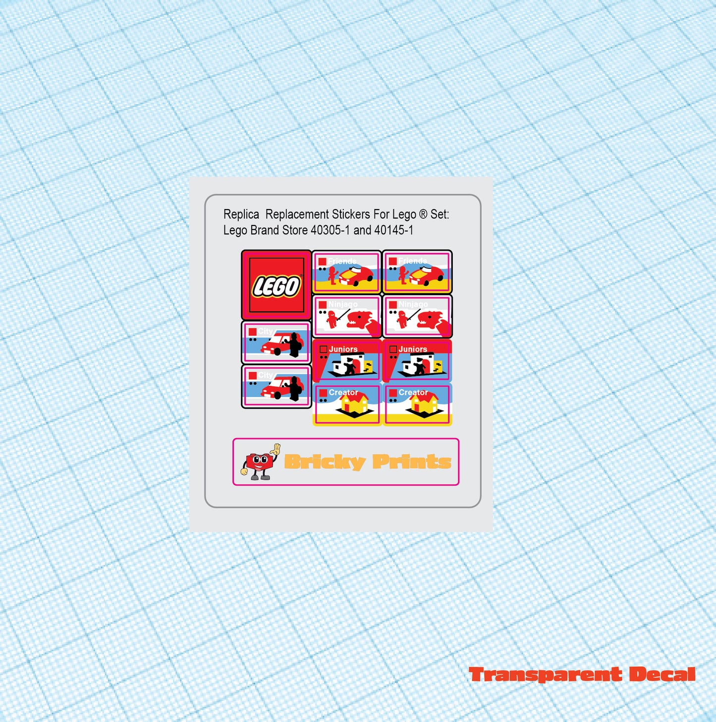Replica Replacement sticker set: Inside Brand Retail Store 40145