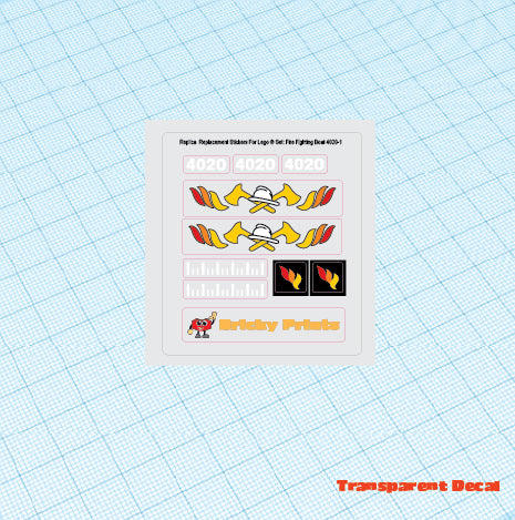 Replica Replacement sticker set: Boats - Fire Boat 4025