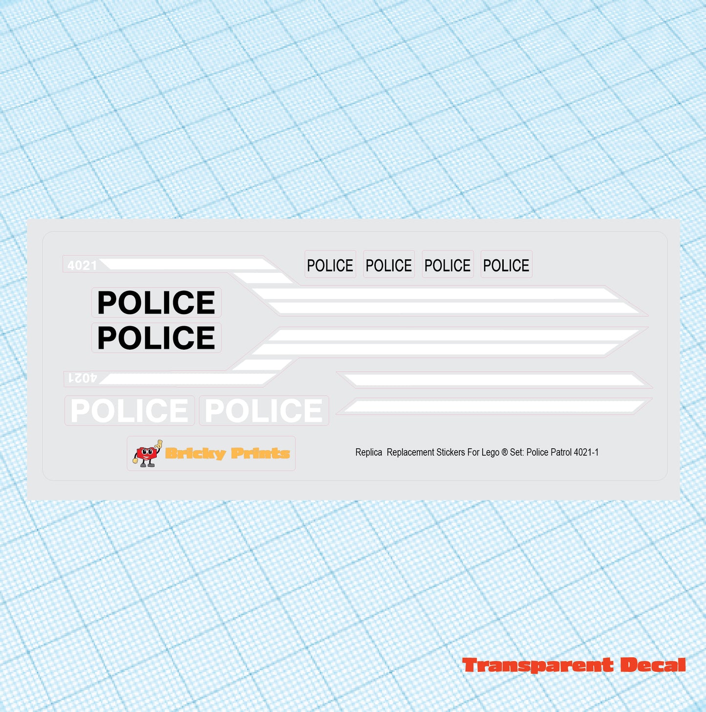 Replica Replacement sticker set: Boats - Police Patrol 4021