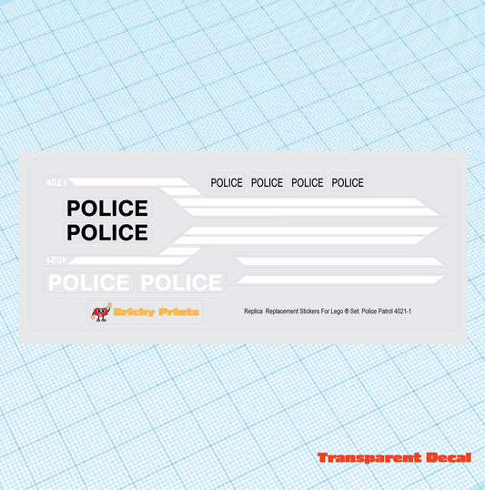 Replica Replacement sticker set: Boats - Police Patrol 4021
