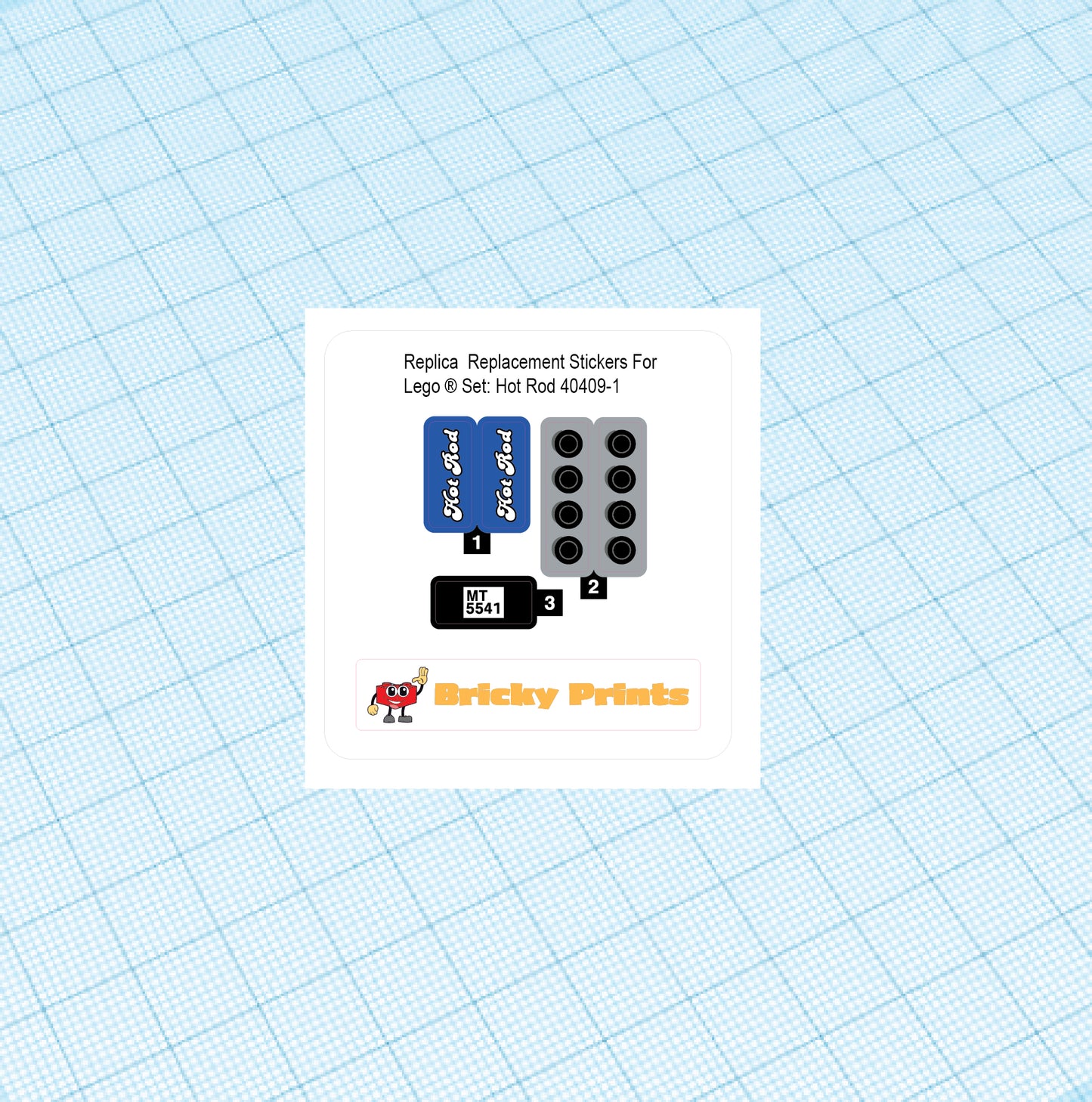 Replica Replacement sticker set: Hot Rod 40409