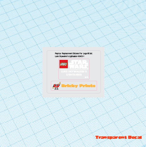 Replica Replacement sticker Set: LS Lightsaber 40483