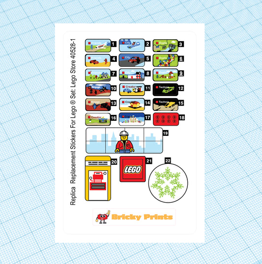 Replica Replacement sticker set: Inside Brand Store 40528