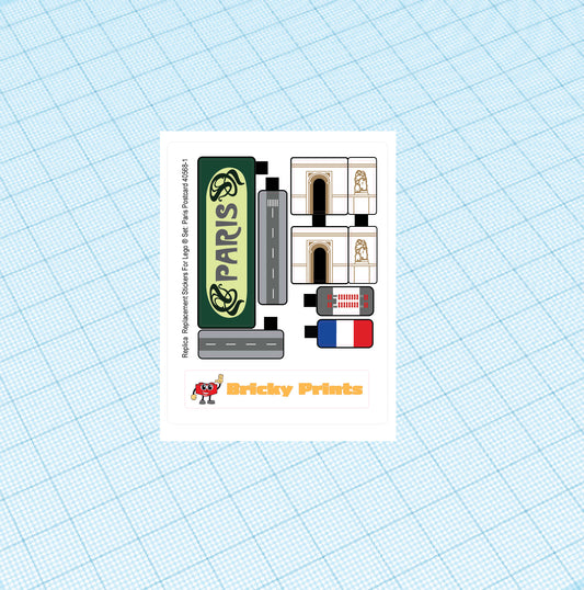 Replica Replacement sticker set: Creator Postcard Paris Postcard 40568