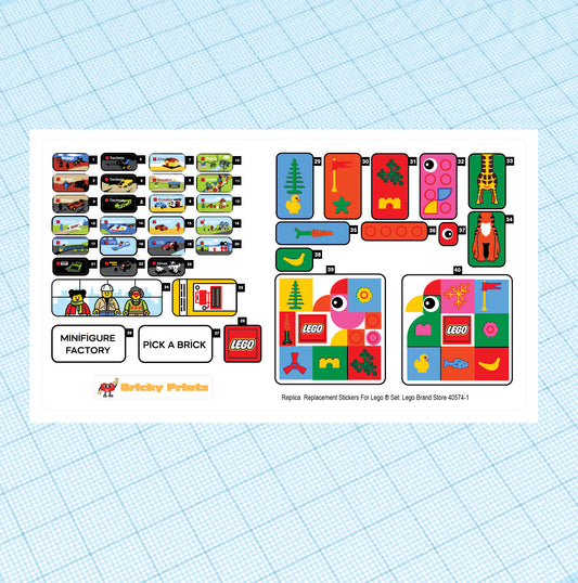 Replica Replacement sticker set: Inside Brand Store 40574