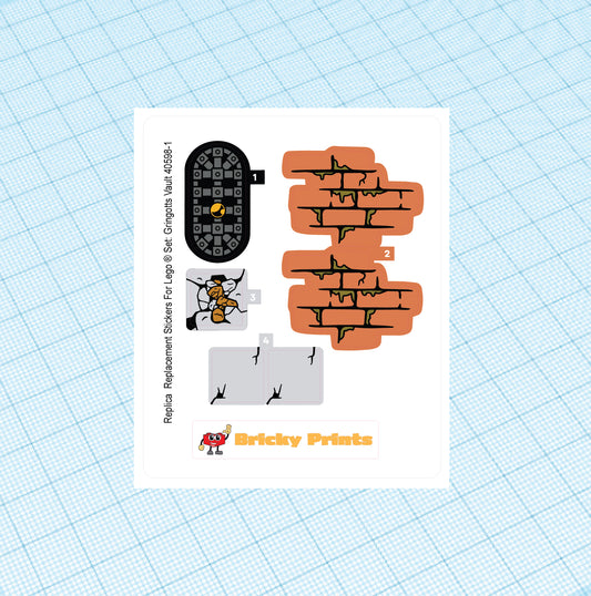 Replica Replacement sticker Set: Gringotts Vault 40598