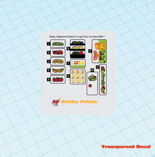 Replica Replacement sticker set: Fruit Store 40684