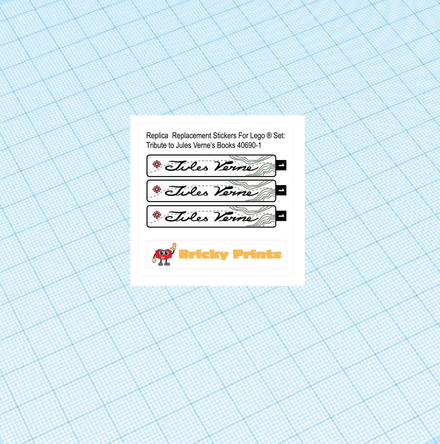 Replica Replacement sticker set: Tribute to Jules Verne's Books 40690