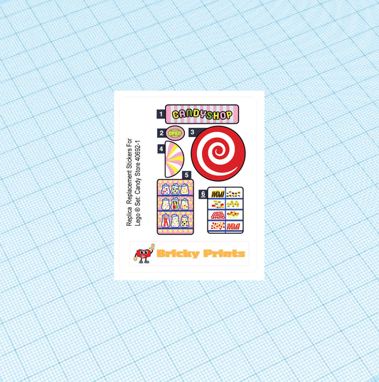 Replica Replacement sticker set: Candy Store 40692