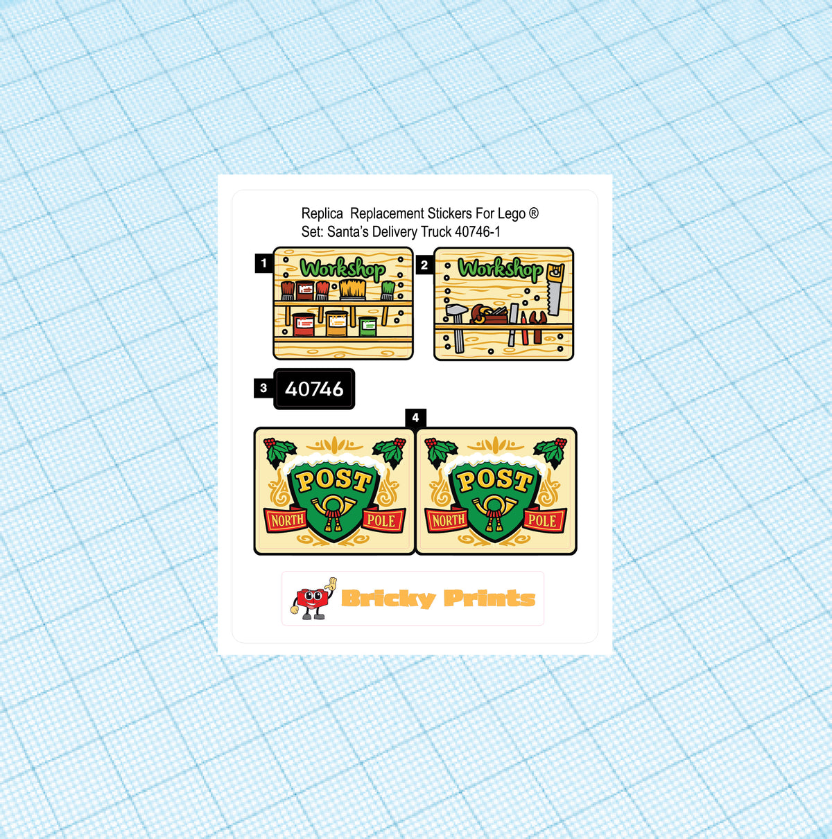 Replica Replacement sticker Set: Santa's Delivery Truck 40746