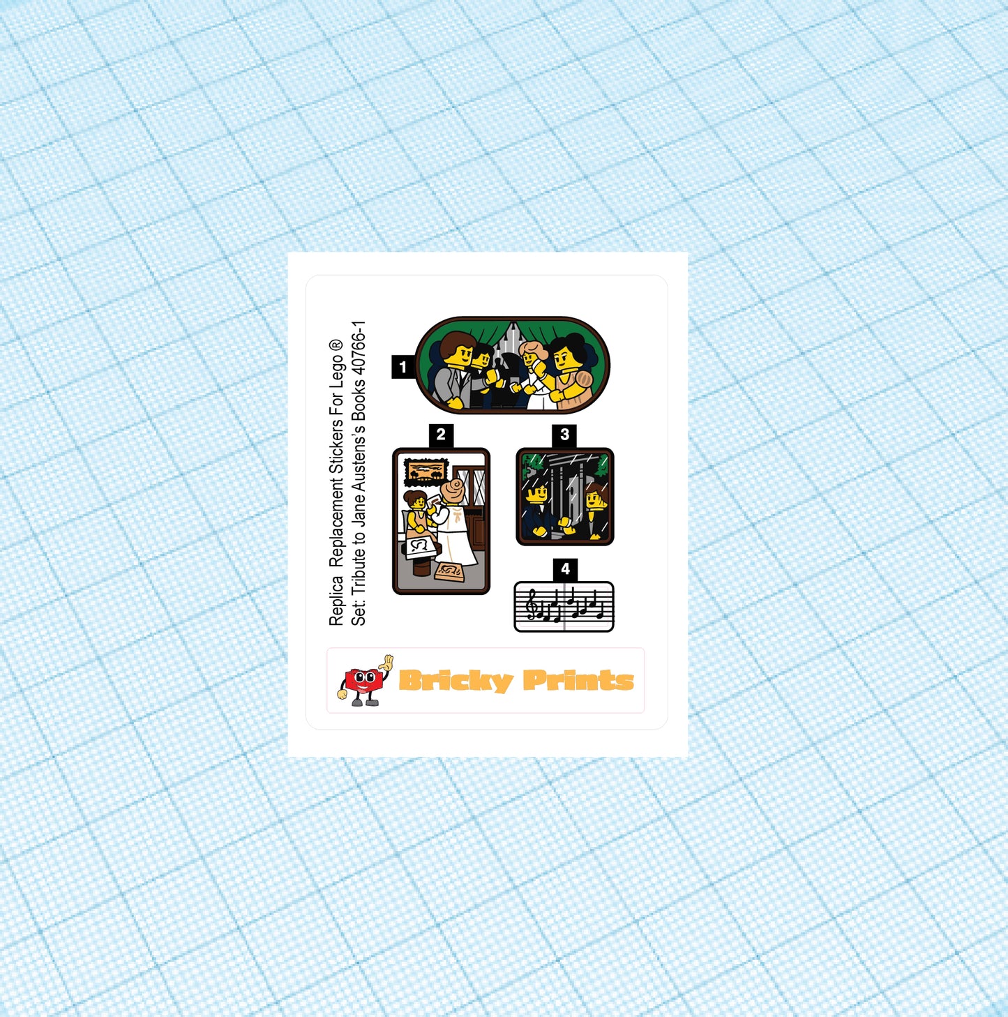 Replica Replacement sticker set: Tribute to Jane Austen's Books 40766