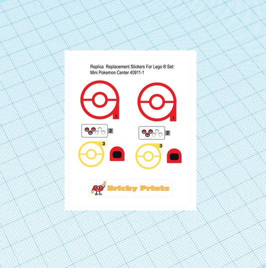 Replica Replacement sticker set: Mini Center 40911