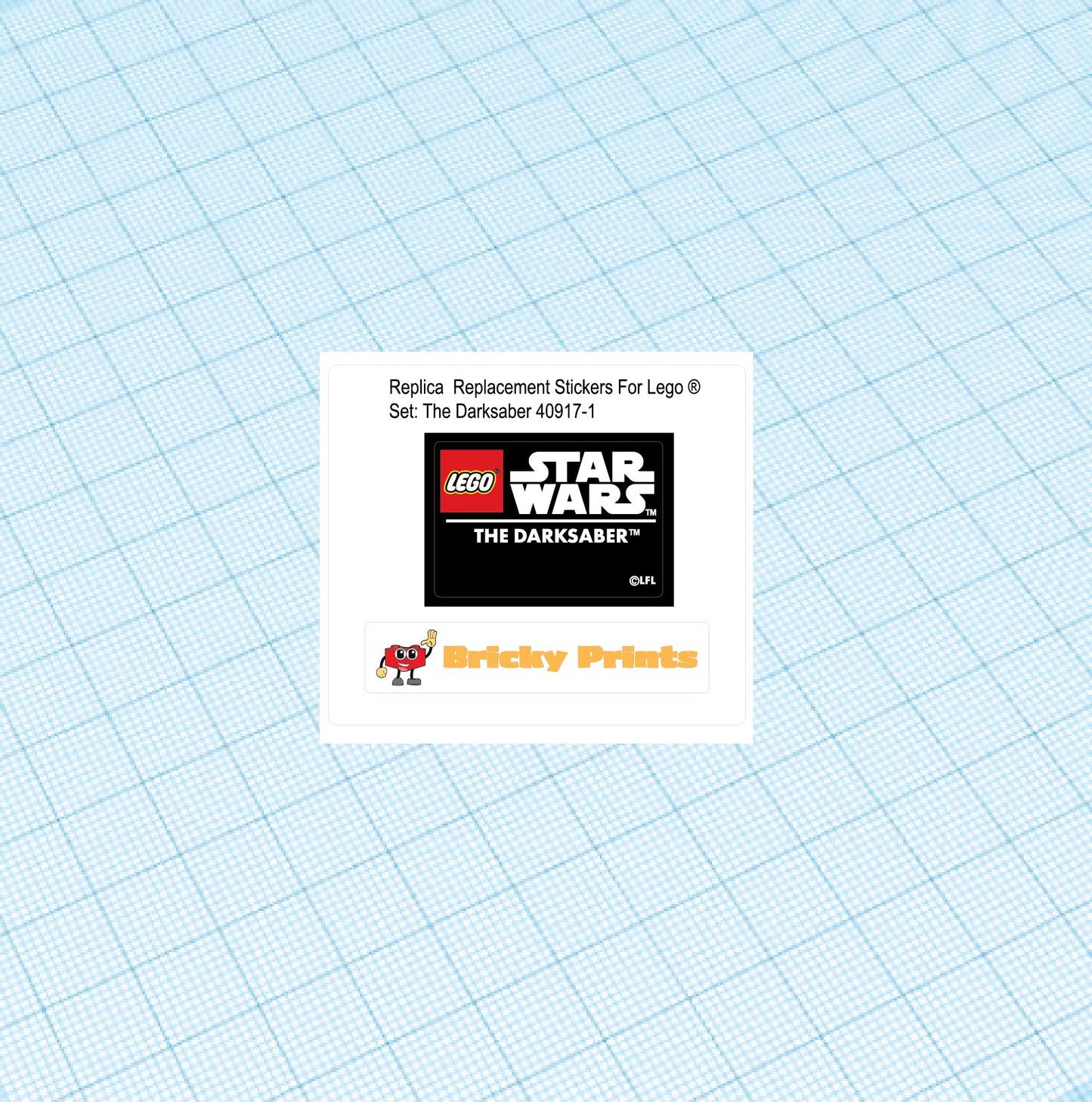 Replica Replacement sticker Set: The Darksaber 40917