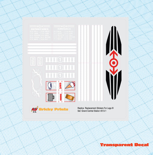 Replica Replacement sticker Set: 9 Volt Grand Central Station 4513