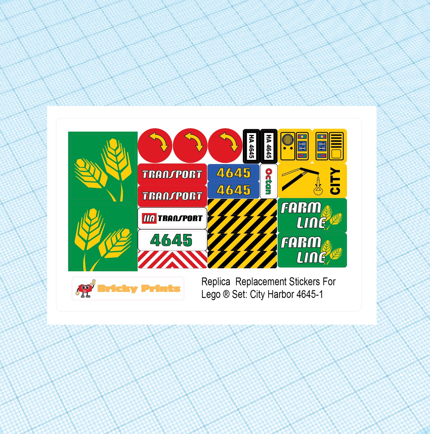 Replica Replacement sticker Set: City Harbor 4645