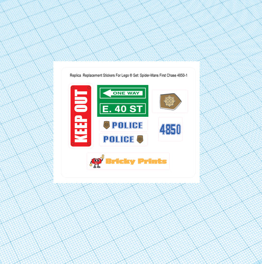 Replica Replacement sticker Set: Spider first chase 4850