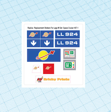 Replica Replacement sticker set: Classic Space Cruiser 487