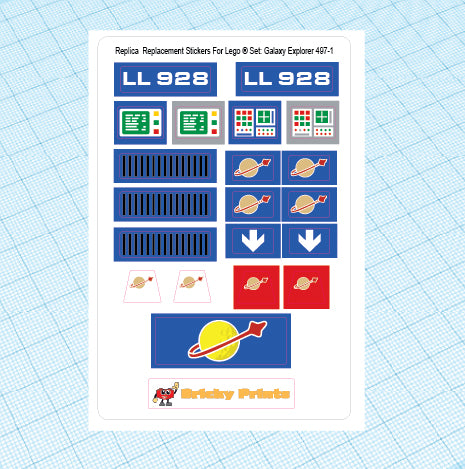 Replica Replacement sticker set: Classic Space Galaxy Explorer 497
