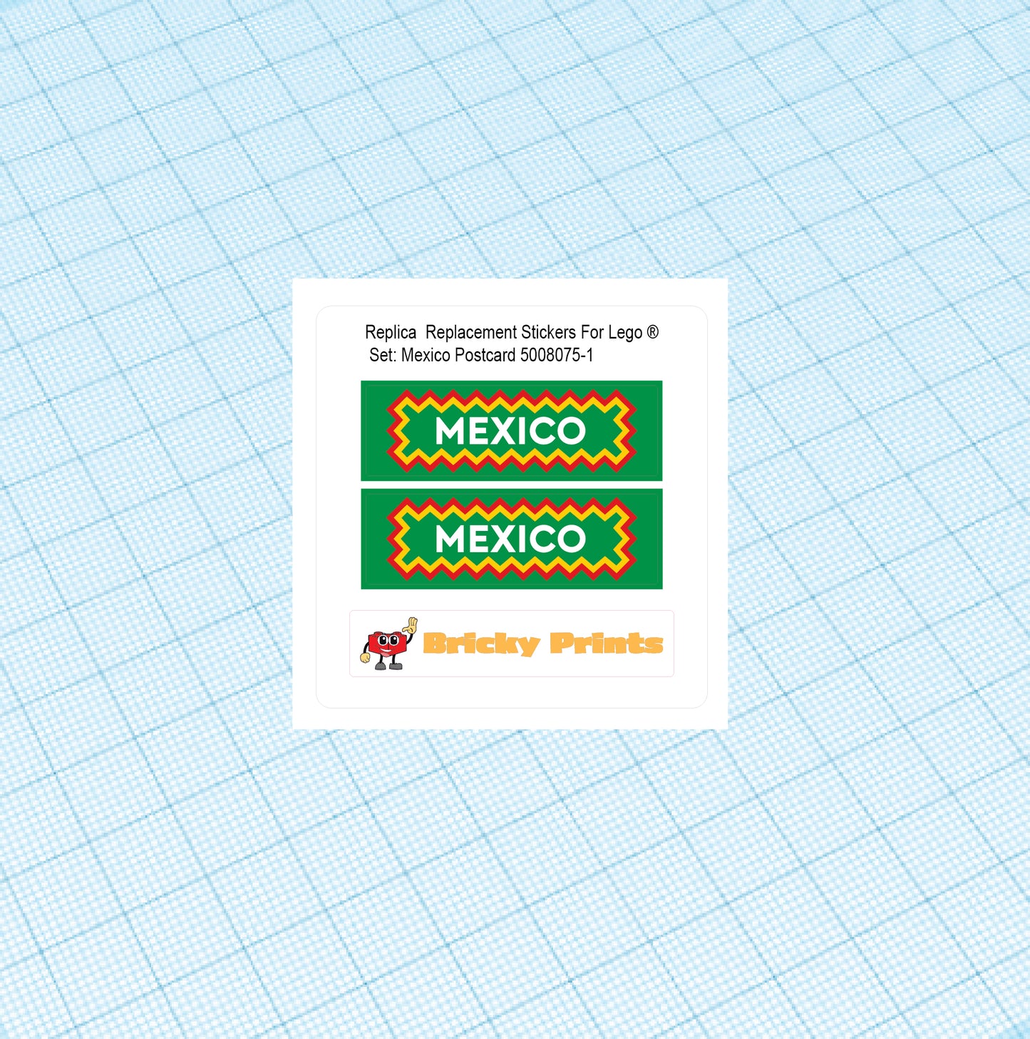 Replica Replacement sticker set: Creator Postcard Mexico Postcard 5008075