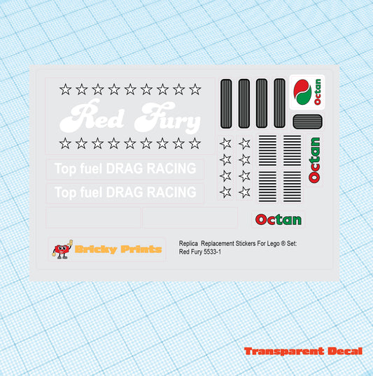 Replica Replacement sticker Set: Model Team Red Fury 5533