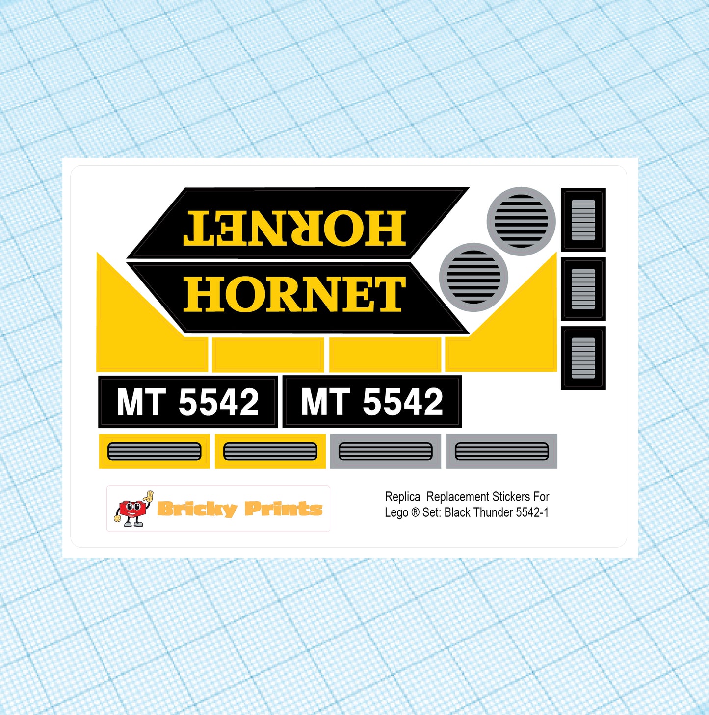 Replica Replacement sticker Set: Model Black Thunder 5542