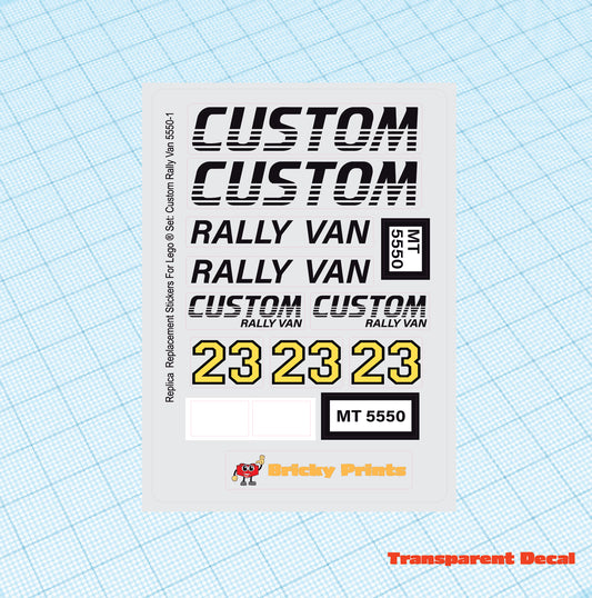 Replica Replacement sticker Set: Model Team Custom Rally Van 5550