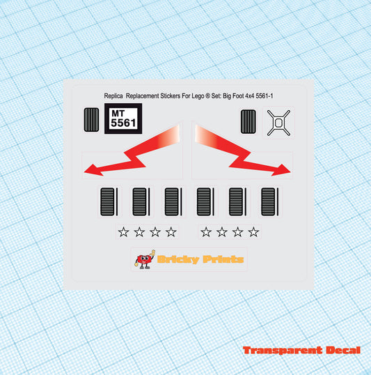 Replica Replacement sticker Set: Model Team Big Foot 4x4 5561