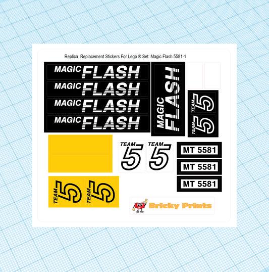Replica Replacement sticker Set: Model Team Magic Flash 5581
