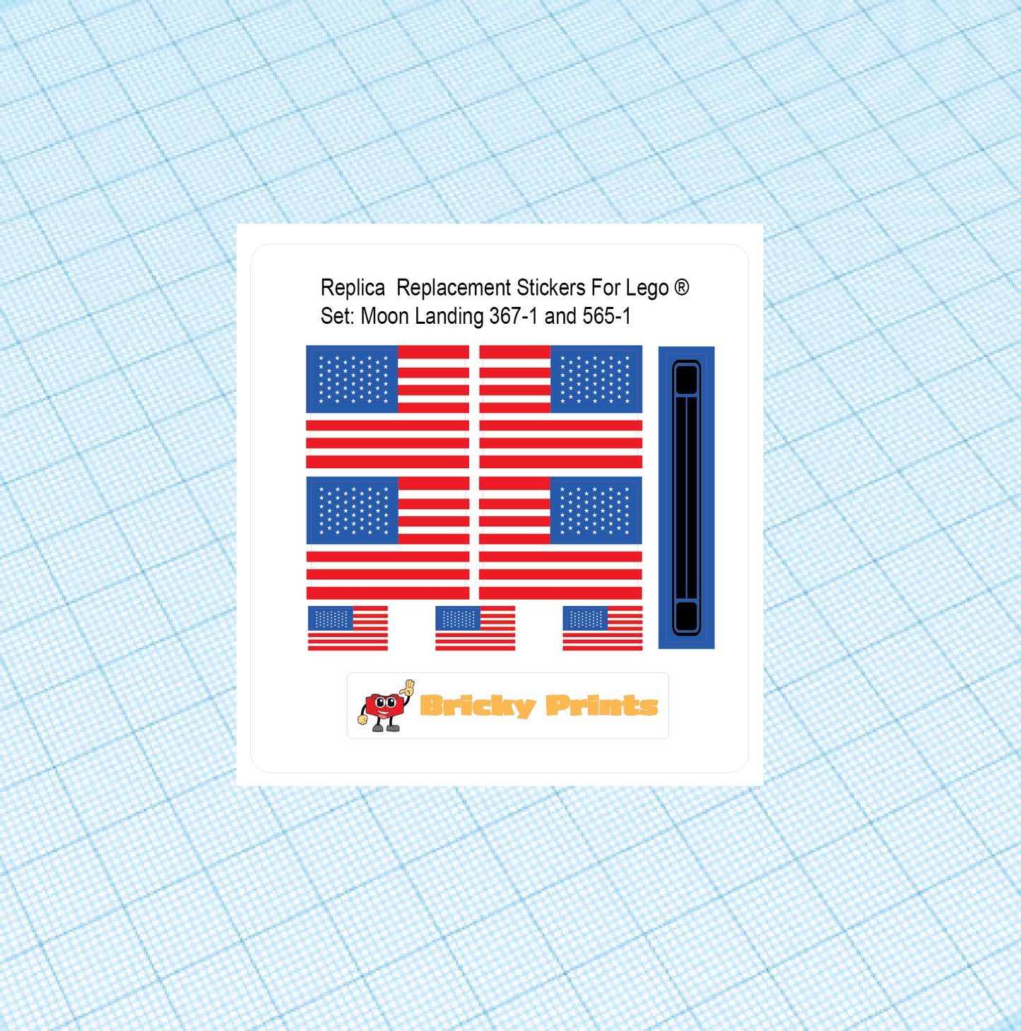 Replica Replacement sticker set: Moon Landing 565