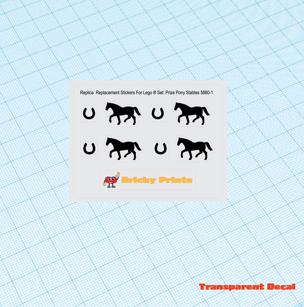 Replica Replacement sticker set: Prize Pony Stables 5880