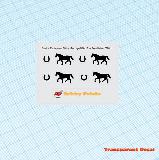 Replica Replacement sticker set: Prize Pony Stables 5880
