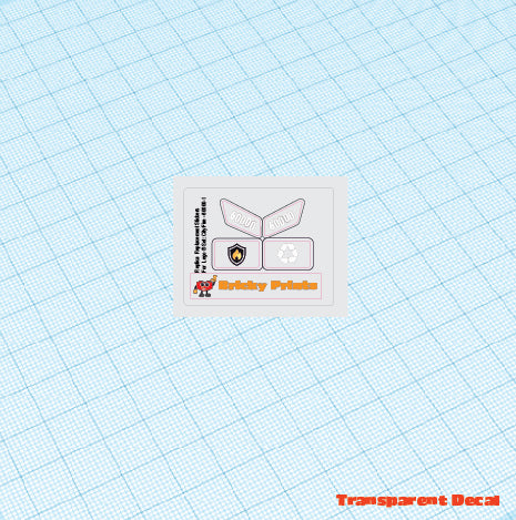 Replica Replacement sticker Set: City Fire 60000 Fire Motorcycle