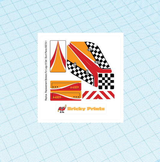 Replica Replacement sticker Set: City Airport Stunt Plane 60019
