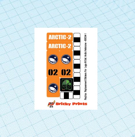 Replica Replacement sticker set: City Arctic 60034 - Arctic Helicrane