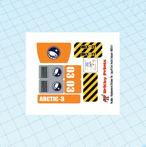 Replica Replacement sticker set: City Arctic 60035 - Arctic Outpost