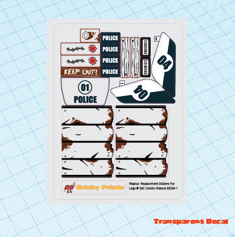 Replica Replacement sticker set: City Police 60068 - Crooks' Hideout