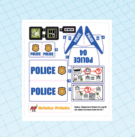 Replica Replacement sticker set: City Police 60139 - Mobile Command Center