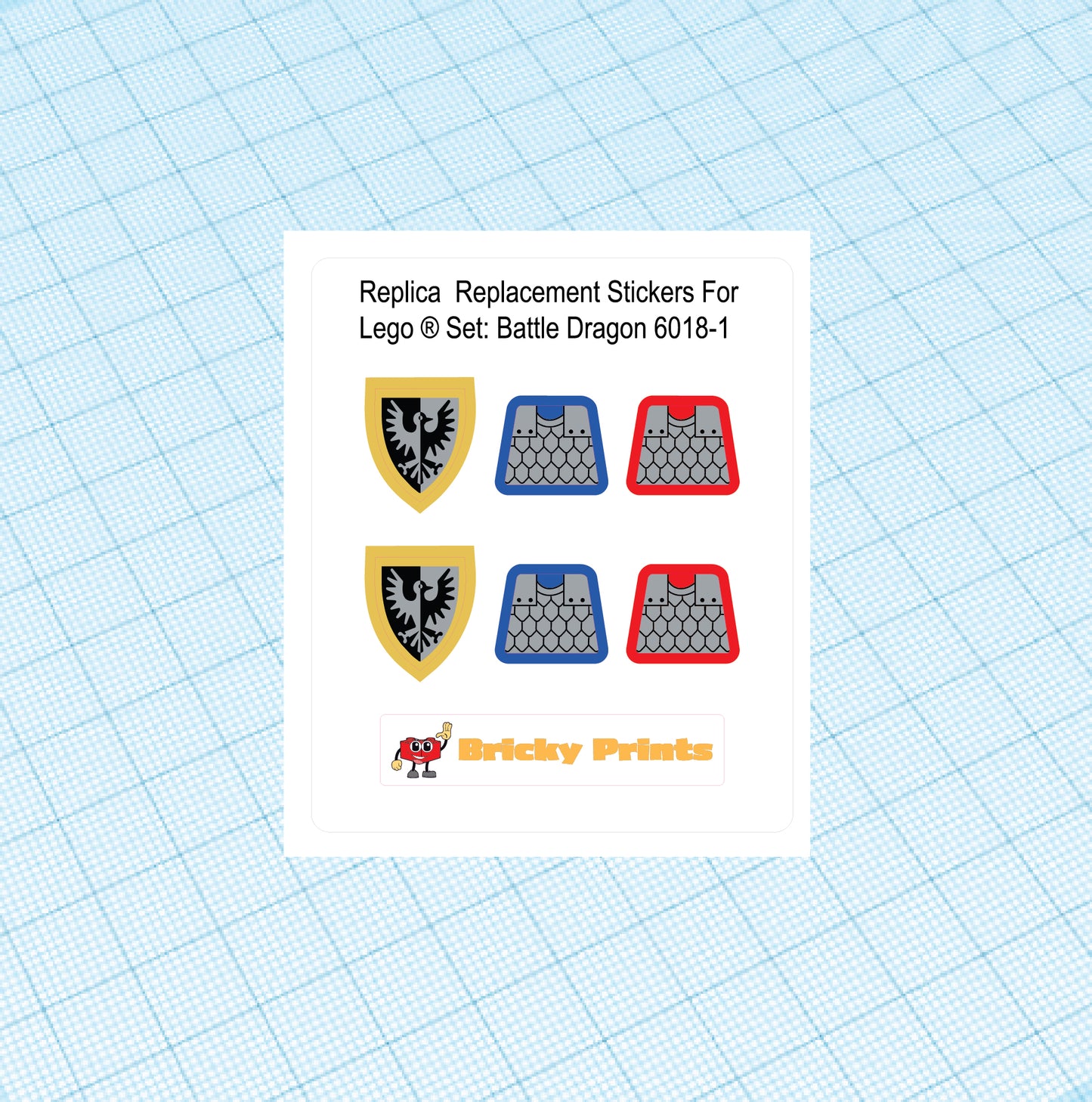 Replica Replacement sticker set: Classic Castle Battle Dragon 6018