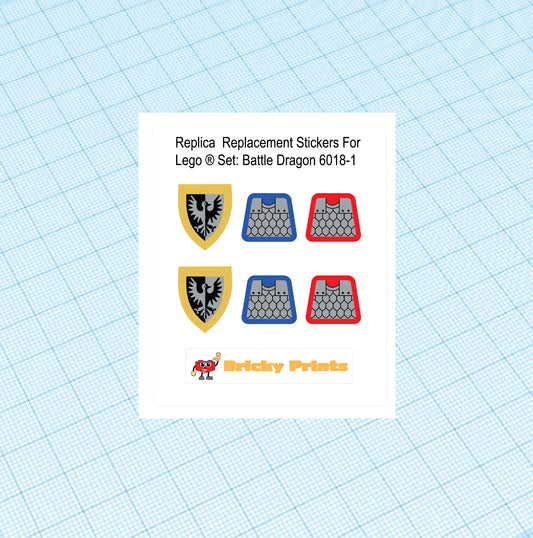 Replica Replacement sticker set: Classic Castle Battle Dragon 6018