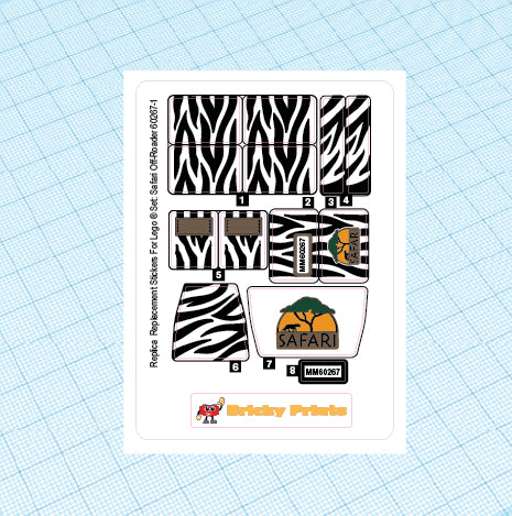 Replica Replacement sticker Set: City Recreation 60267 - Safari Off-roader