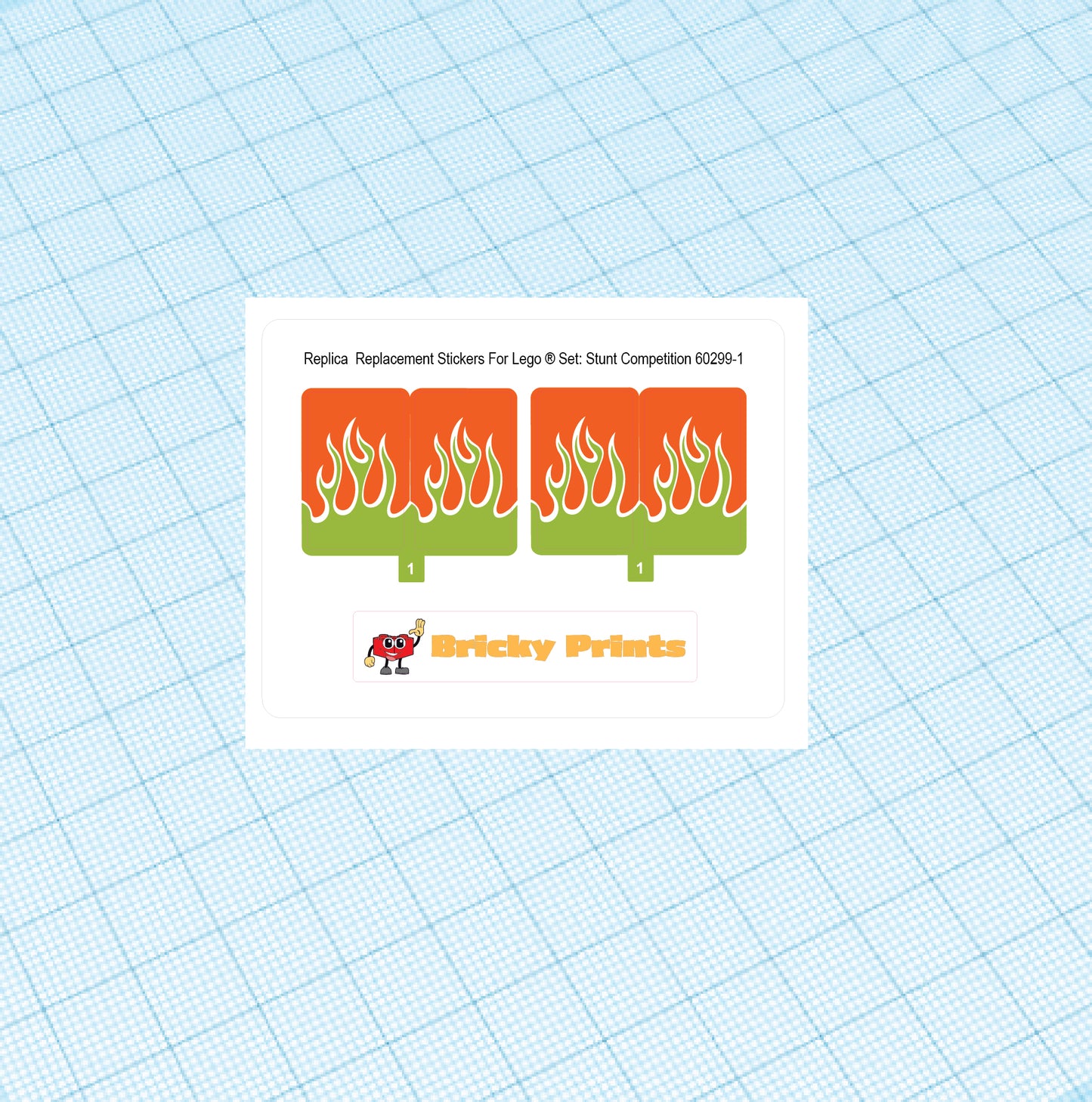 Replica Replacement sticker Set: City Stuntz Stunt Replica Replacement sticker Set: City Stuntz Stunt Competition 60299