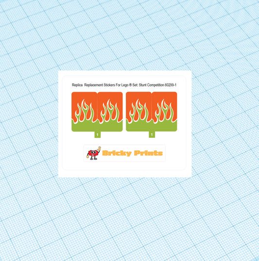 Replica Replacement sticker Set: City Stuntz Stunt Replica Replacement sticker Set: City Stuntz Stunt Competition 60299