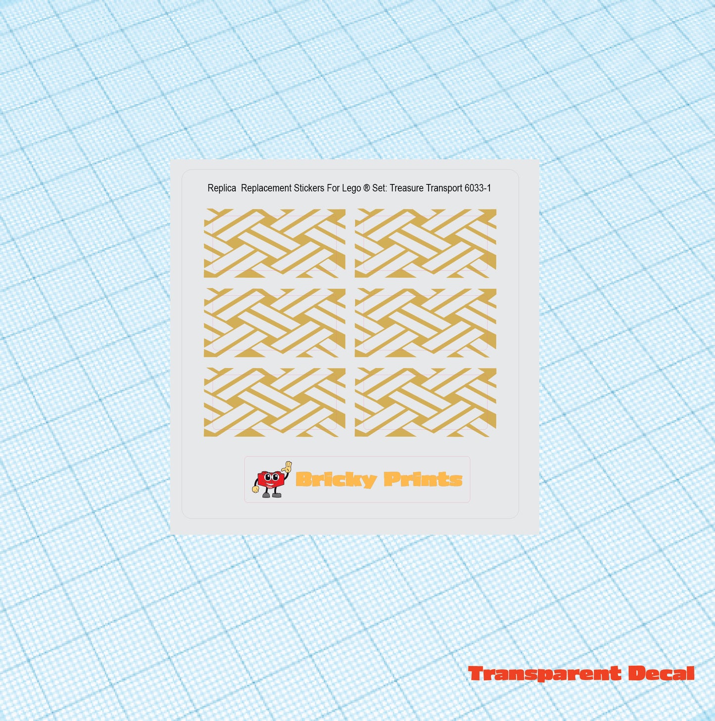 Replica Replacement sticker set: Treasure Transport 6033