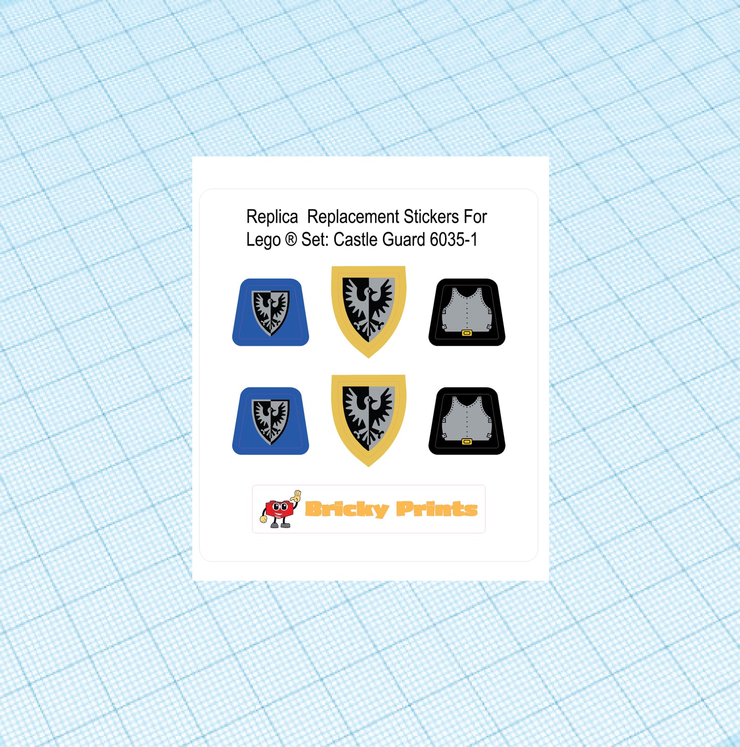 Replica Replacement sticker set: Classic Castle Castle Guard 6035