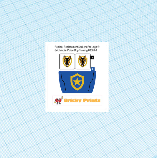 Replica Replacement sticker set: City Police Mobile Police Dog Training 60369