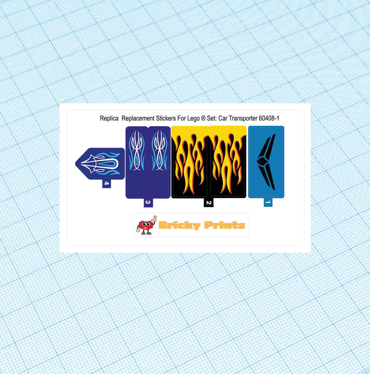 Replica Replacement sticker Set: City Traffic Car Transporter 60408