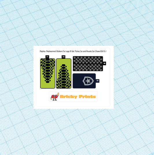 Replica Replacement sticker set: City Police Car and Muscle Car Chase 60415