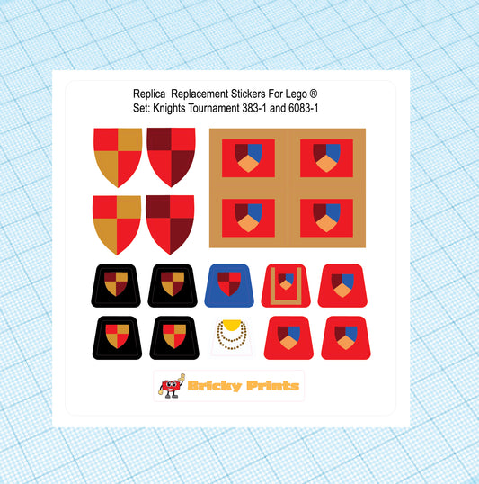 Replica Replacement sticker set: Classic Castle Knight's Tournament 6083