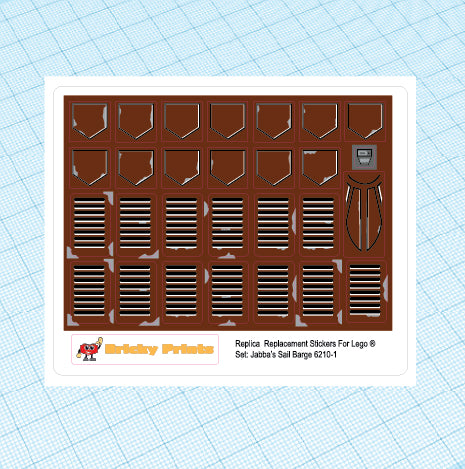 Replica Replacement sticker Set: Jabbas Sail Barge 6210